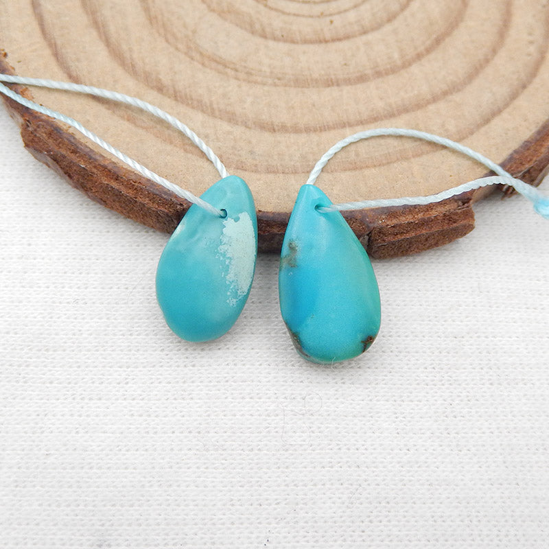 Natural Turquoise Earring Beads 14X8X3mm, 1.8g