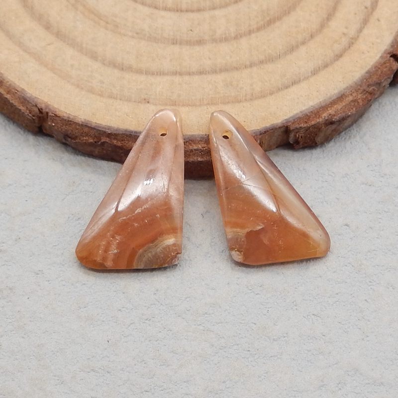 Natural Argentina Rhodochrosite Earring Beads 20x20x5mm, 10.5g