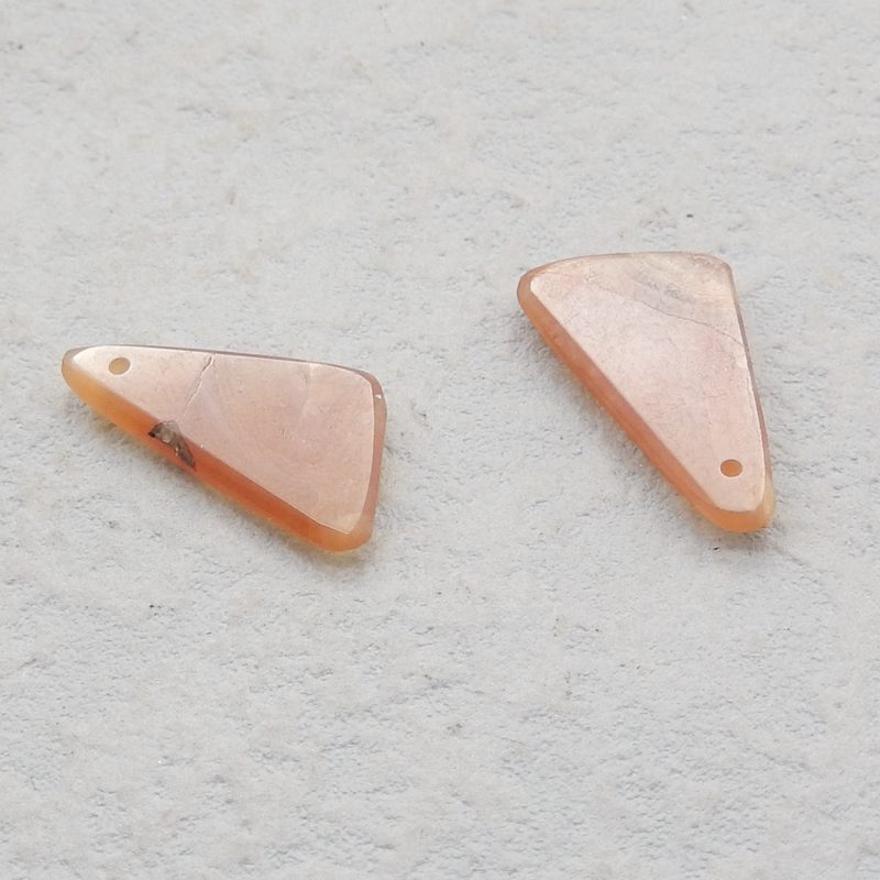 Paire de boucles d'oreilles en pierres précieuses de rhodochrosite d'Argentine naturelle, 20x20x5 mm, 10,5 g