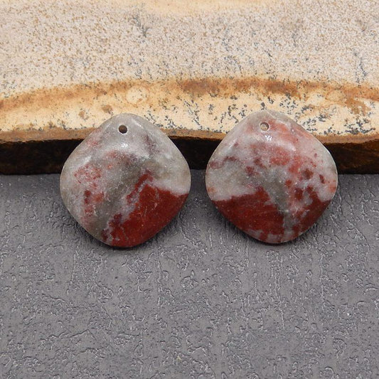 Natural Pink Tourmaline Earring Beads 20*18*4mm, 4.2g - Gomggsale