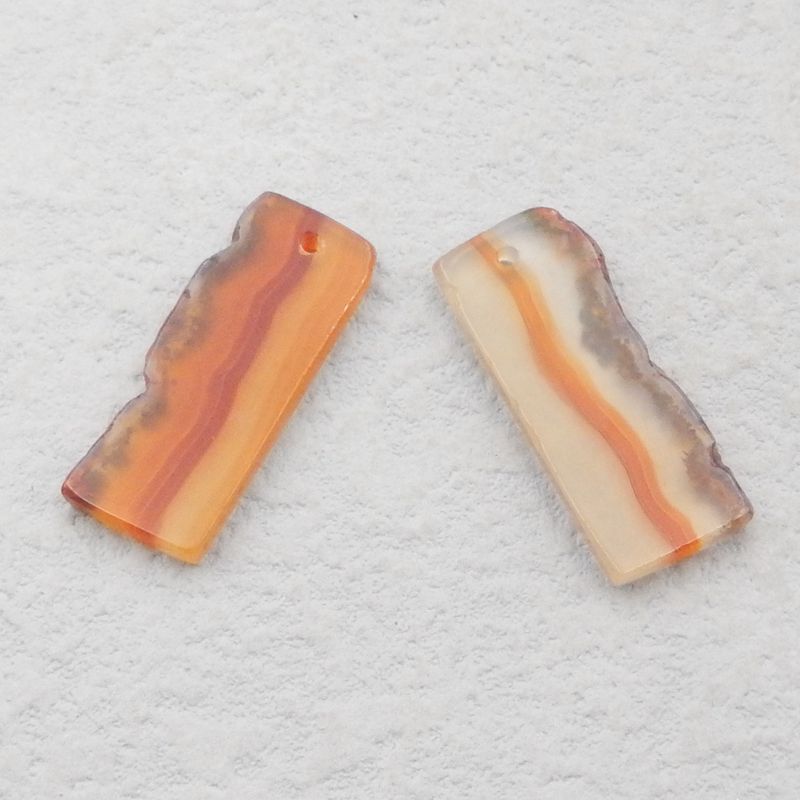 Natural Red Agate Earring Beads 29*11*3mm, 4.6g