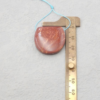 Natural Red Creek Jasper Pendant Bead 27*26*7mm, 9.7g