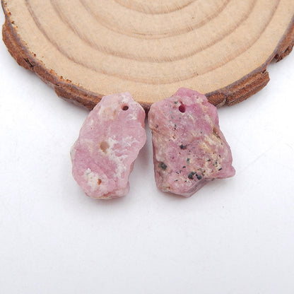 Natural Ruby Gemstone Earring Beads 17x11x5mm, 5.4g