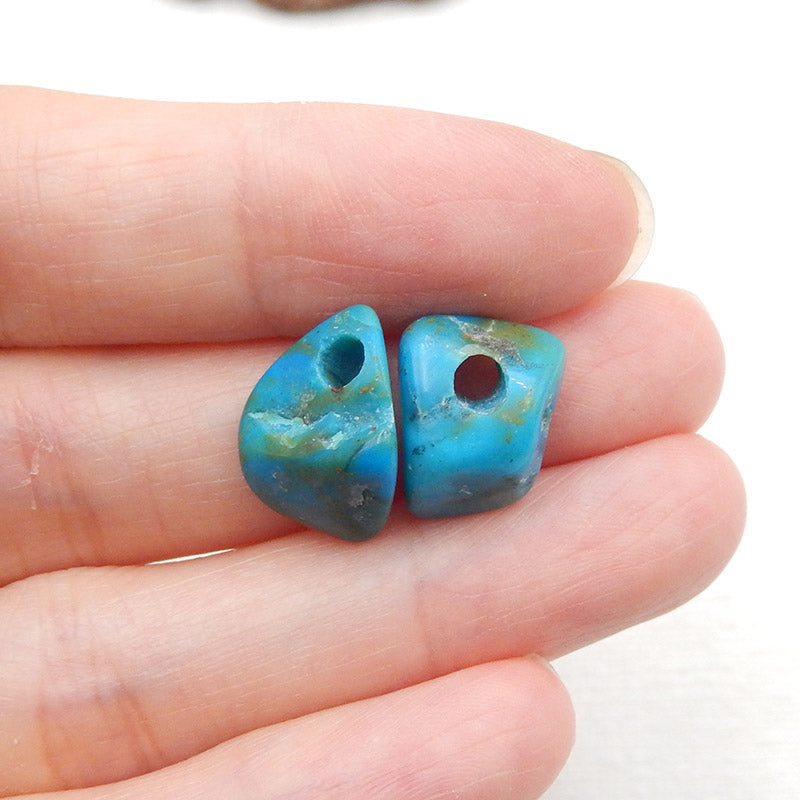 Natural Turquoise  Earring Beads 15x8x3mm, 1.0g