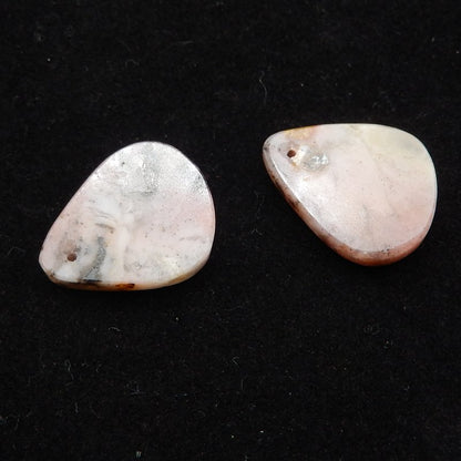 Natural Pink Opal Earring Beads 22*18*5mm, 5.2g