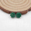 Natural Malachite Carved flower Cabochons Paired 8x8x3mm, 0.9g