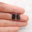 Paire de Boucles d'Oreilles Pépite Tourmaline Noire, pierre pour Boucles d'Oreilles, 20x3x2mm, 1.1g