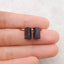 Paire de Boucles d'Oreilles Pépite Tourmaline Noire, pierre pour Boucles d'Oreilles, 20x3x2mm, 1.1g