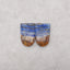 Natural Lapis Lazuli Gemstone Earring Beads, Jewelry DIY Making, Drilled Gemstone Pair, 31x20x4mm, 11.9g