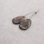 New! Nugget (Rough Sides) Natural Chiastolite Gemstone Earring Beads, 23x15x3mm, 4.6g