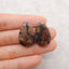New! Nugget (Rough Sides) Natural Chiastolite Gemstone Earring Beads, 23x15x3mm, 4.6g