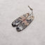 Natural Snow Flake Obsidian Gemstone Earring Beads, Drilled Cabochons, 39x12x3mm, 4.8g