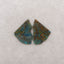 Nugget Natural Chrysocolla Gemstone Earring Beads, Popular Earrings Pair, 38x27x3mm, 10.7g