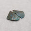 Nugget Natural Chrysocolla Gemstone Earring Beads, Popular Earrings Pair, 38x27x3mm, 10.7g