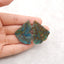 Nugget Natural Chrysocolla Gemstone Earring Beads, Popular Earrings Pair, 38x27x3mm, 10.7g