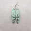 Paire de Boucles d'Oreilles en Pierres Précieuses Chrysocolle Naturelle, 36x9x4mm 4.2g