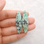 Paire de Boucles d'Oreilles en Pierres Précieuses Chrysocolle Naturelle, 36x9x4mm 4.2g