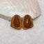 Nugget (Rough Sides) Natural US Biggs Picture Jasper Gemstone Earring Beads, 23x19x4mm, 5g