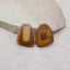 Nugget (Rough Sides) Natural US Biggs Picture Jasper Gemstone Earring Beads, 23x19x4mm, 5g