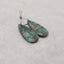Natural African Turquoise Teardrop Gemstone Earring Beads, 32x15x4mm, 5.8g