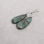 Natural African Turquoise Teardrop Gemstone Earring Beads, 32x15x4mm, 5.8g