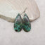 Natural African Turquoise Teardrop Gemstone Earring Beads, 32x15x4mm, 5.8g