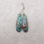 Natural Chrysocolla Teardrop Gemstone Earrings Pair, 38x12x4mm, 5g