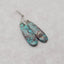 Natural Chrysocolla Teardrop Gemstone Earrings Pair, 38x12x4mm, 5g