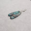 Natural Chrysocolla Teardrop Gemstone Earrings Pair, 38x12x4mm, 5g