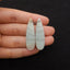 New 1 Pair Natural Amazonite Teardrop Gemstone Earring Beads, Customized Gemstone Earring Pair, 38x11x4mm, 4.6g