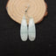 New 1 Pair Natural Amazonite Teardrop Gemstone Earring Beads, Customized Gemstone Earring Pair, 38x11x4mm, 4.6g