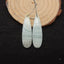 New 1 Pair Natural Amazonite Teardrop Gemstone Earring Beads, Customized Gemstone Earring Pair, 38x11x4mm, 4.6g