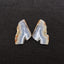 Nugget Natural Blue Lace Agate Drilled Earrings Pair, 38x26x3mm, 11.5g