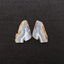 Nugget Natural Blue Lace Agate Drilled Earrings Pair, 38x26x3mm, 11.5g