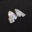 Nugget Natural Blue Lace Agate Drilled Earrings Pair, 38x26x3mm, 11.5g