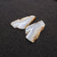 Nugget Natural Blue Lace Agate Drilled Earrings Pair, 38x26x3mm, 11.5g