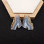 Nugget Natural Blue Lace Agate Drilled Earrings Pair, 38x26x3mm, 11.5g