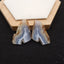 Nugget Natural Blue Lace Agate Drilled Earrings Pair, 38x26x3mm, 11.5g