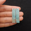 New 1 Pair Natural Amazonite Rectangle Gemstone Earring Beads, 37x9x3mm, 4.8g