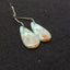 Natural Chrysocolla Teardrop Gemstone Earrings Pair, 25x14x4mm, 4.5g