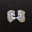 Nugget Natural Blue Lace Agate Drilled Earrings Pair, 35x13x3mm, 11g