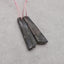 Natural Larvikite Gemstone Earring Beads, Matched Gemstone Earring Pair, Handmade Jewelry, 32x10x4mm, 4.4g