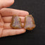 Nugget Natural Blue Lace Agate Drilled Earrings Pair, 32x29x3mm, 11.3g