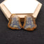 Nugget Natural Blue Lace Agate Drilled Earrings Pair, 32x29x3mm, 11.3g