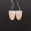 Natural Rose Quartz Double Hole Gemstone Earring Beads, Handmade Earring pair, 27x20x4mm, 7.4g