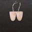 Natural Rose Quartz Double Hole Gemstone Earring Beads, Handmade Earring pair, 27x20x4mm, 7.4g