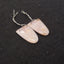 Natural Rose Quartz Double Hole Gemstone Earring Beads, Handmade Earring pair, 27x20x4mm, 7.4g