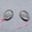 Natural Obsidian Earring Beads 25x18x4mm, 6.1g