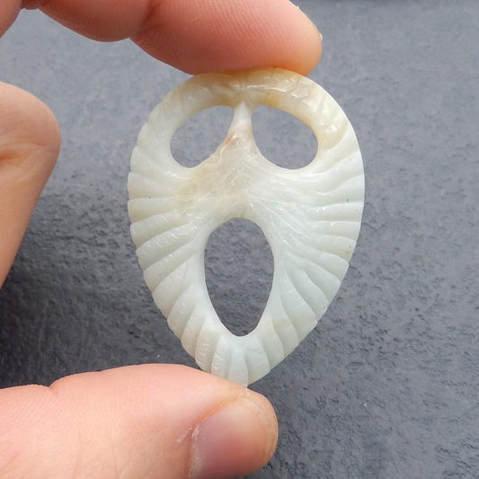 Natural Amazonite Carved skull Cabochon 45*32*7mm, 10.2g