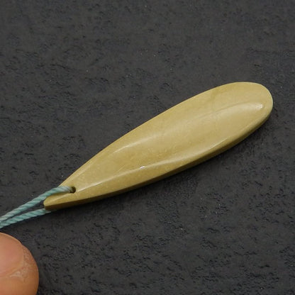 Natural Serpentine Pendant Bead 43*11*4mm, 3.2g